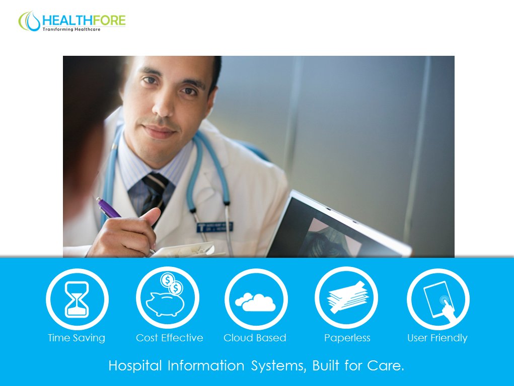 HealthFore's tweet photo. HIS, Built for Care! :) #HIS #Hospitals #PatientCare https://t.co/p3HCB84Ti3