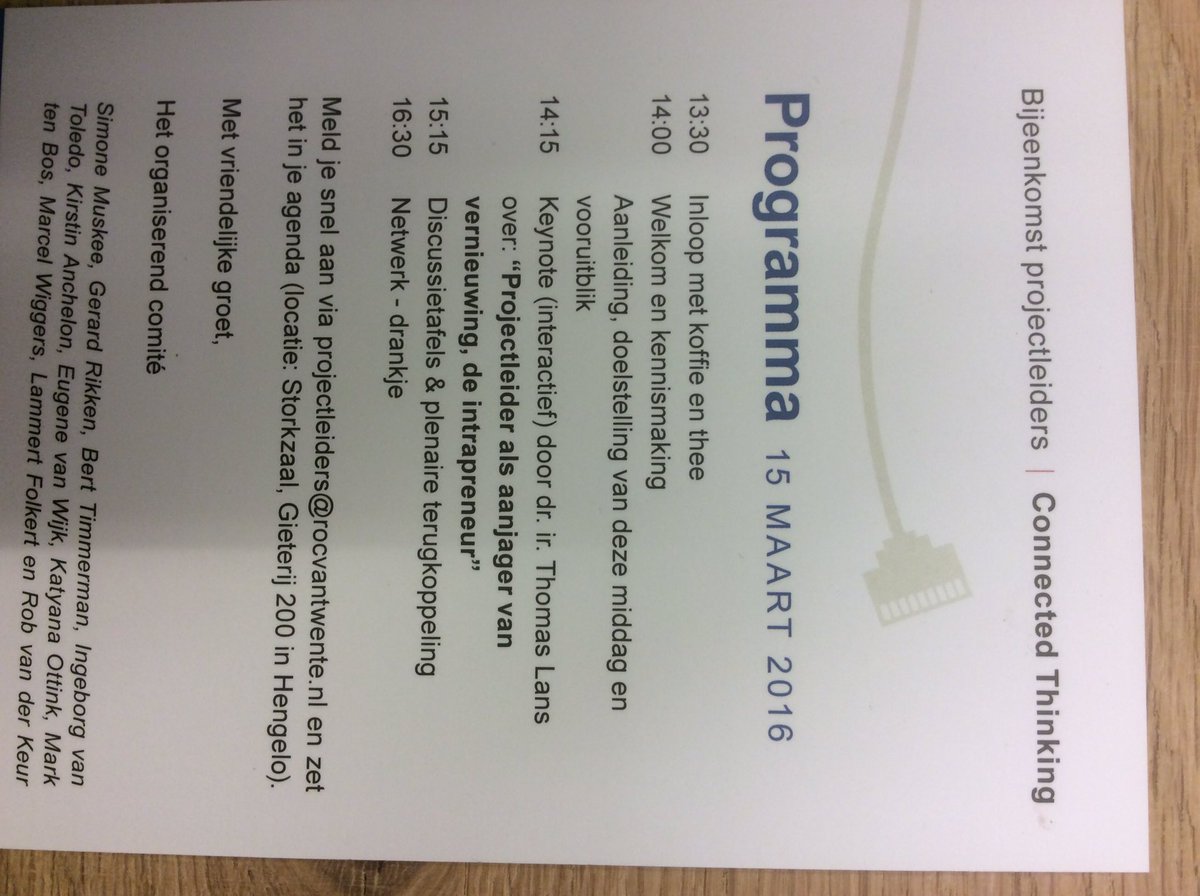 Inspirerend initiatief van onze projectleiders. <a href="/rocvantwente/">ROC van Twente</a> #helaasnaarsectorkamer