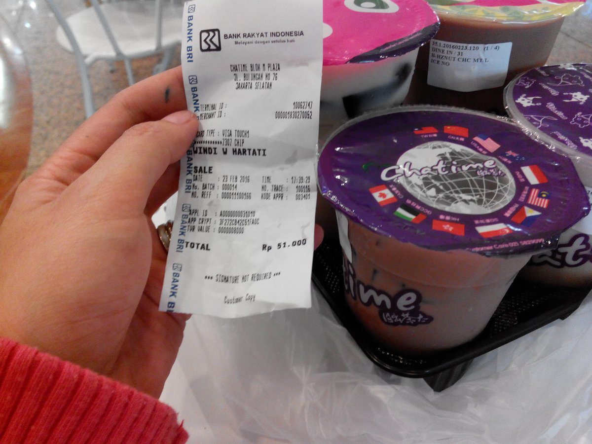 windylagi's tweet photo. @promo_BRI Seru banget beli chatime bisa buy one get one dgn kartu BRI touch, jadi pesta chatime nih#NongkrongSeru https://t.co/GbDJ3qQLBS