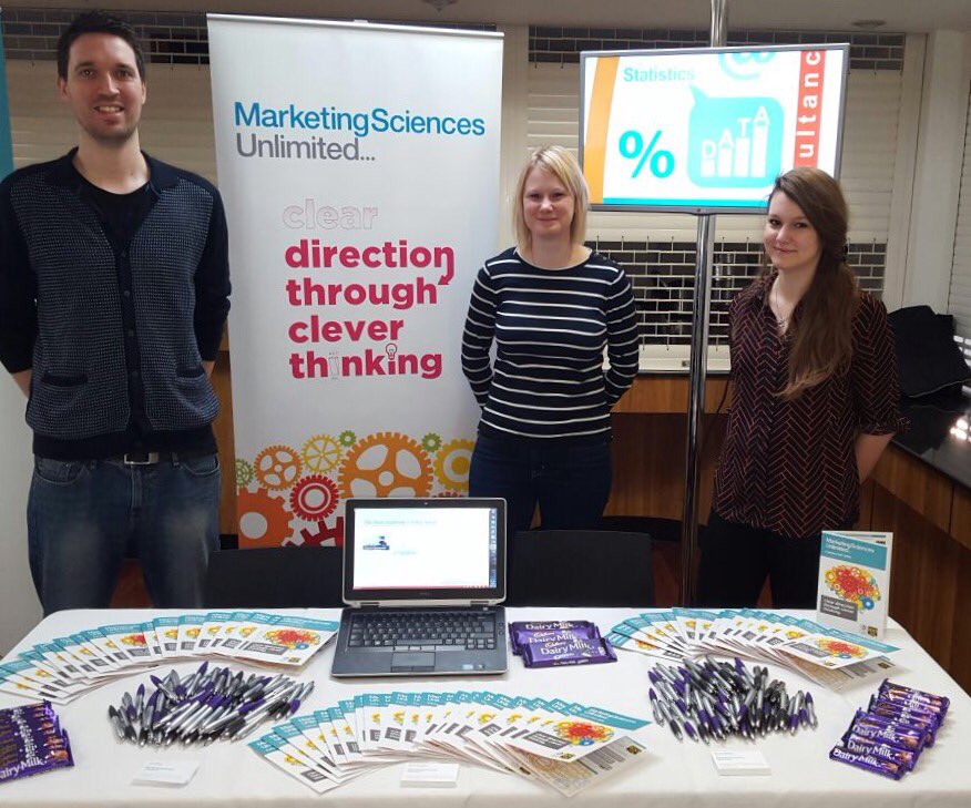 Find out about the amazing world of market research with <a href="/MktingSciences/">MarketingSciences</a> at <a href="/UoS_Careers/">UoS Careers, Employability and Student Enterprise</a> Fair! #sotoncareersfair