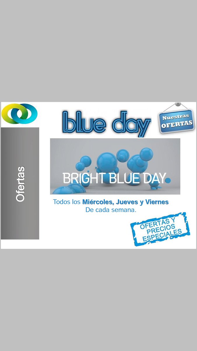 espacio_pc's tweet photo. ¡Por fin! ya están aquí nuestro BLUE DAY, porque, ¿quien quiere tener un día BLACK cuando puede tenerlo BLUE? https://t.co/8eGjm0v5OQ