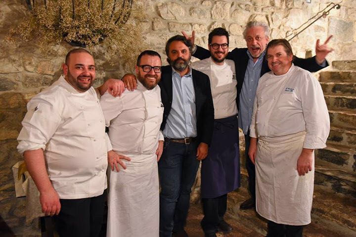 Alla Cena <a href="/MrRistorExpo/">RistorExpo</a> al @CastdiCasi gli #chef Morelli Ferrari Elli Sciarrabba indossavano le loro giacche Bragard