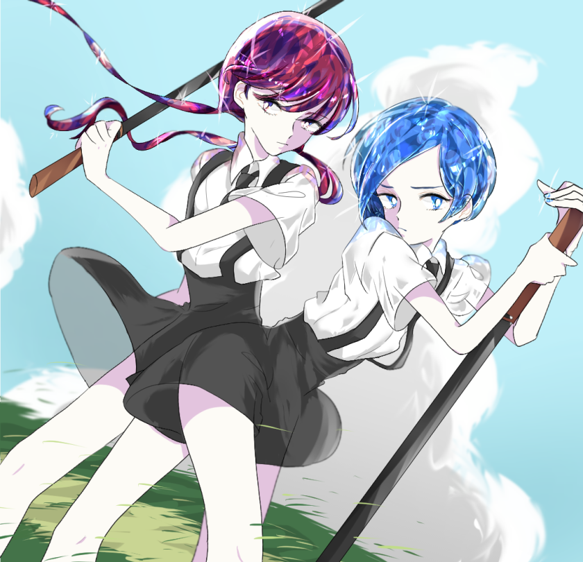 「臨戦態勢のベニトとネプちー #宝石の国 」|みとしのイラスト