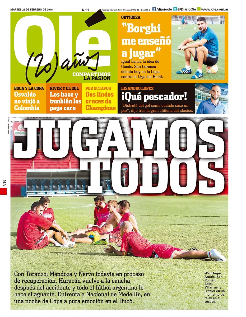 #Tapa <a href="/DiarioOle/">Diario Olé</a> de hoy