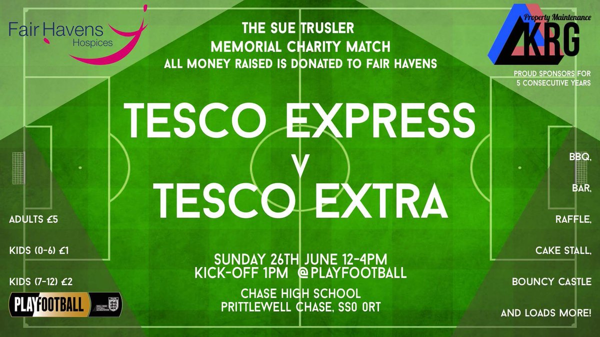 KRGMaintenance's tweet photo. We are proudly sponsoring the trophies again for the annual Sue Trusler memorial match between 2 local Tesco Stores🏆 https://t.co/DCc6b8f75J