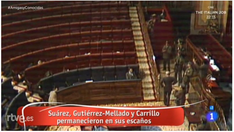 Suárez, Carrillo y Gutiérrez-Mellado permanecieron en sus escaños el 23-F rtve.es/directo/la-1/