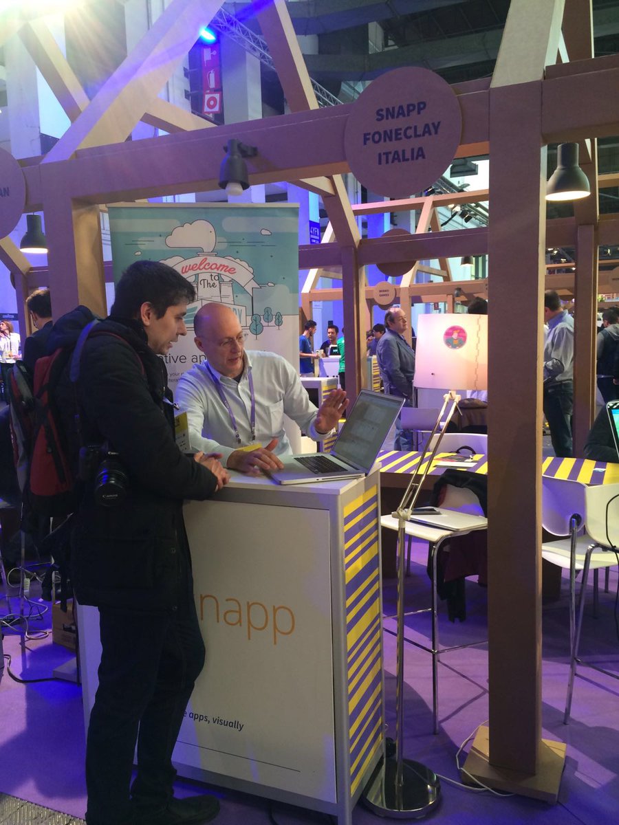 snappclick's tweet photo. Hi guys come to our booth at #4yfn ... with snapp you can to build your apps without coding.. @4YFN_MWC https://t.co/rjeQ9DliwK
