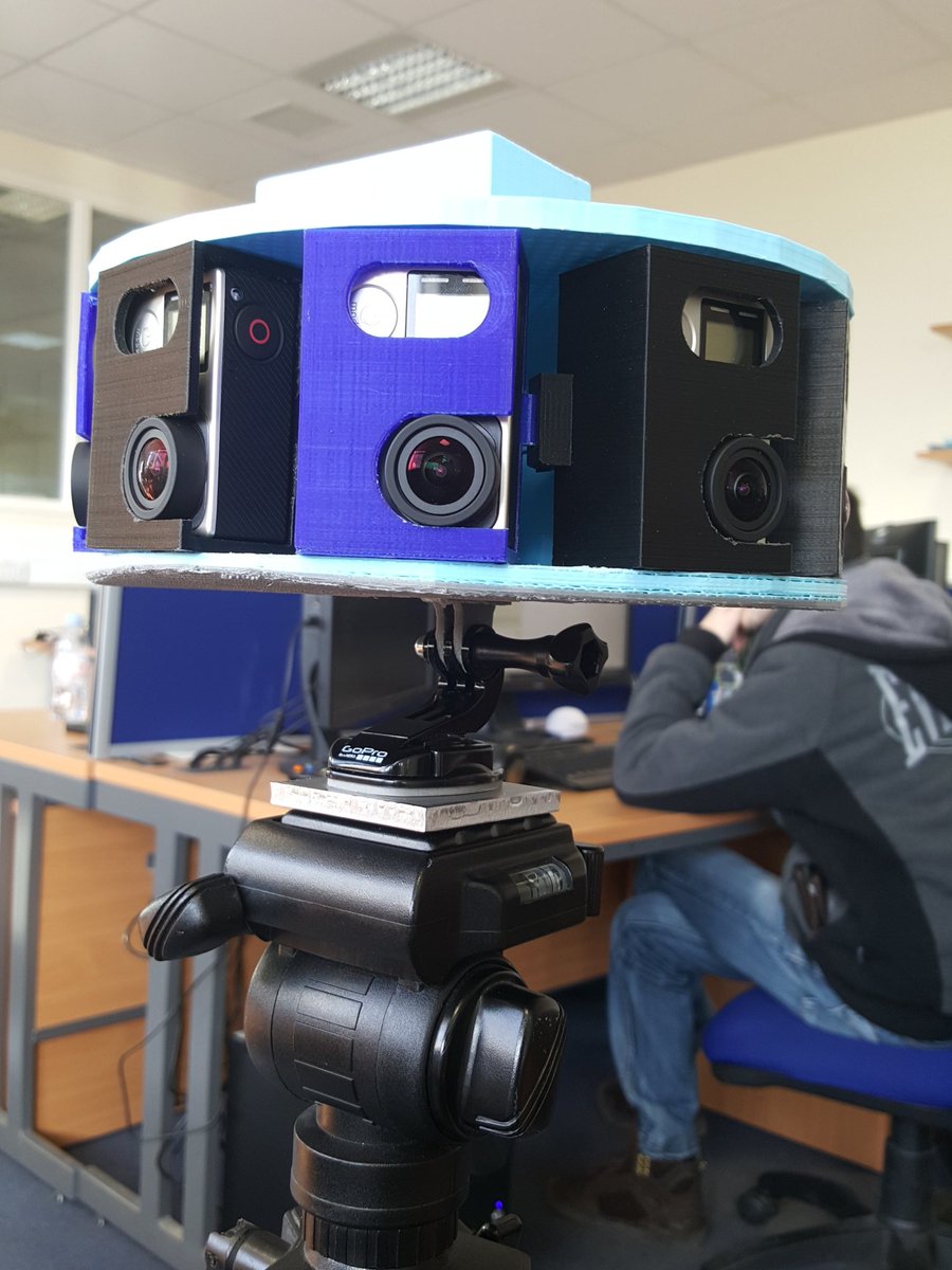 HIVE_Hull's tweet photo. 360 degree camera array ready for its first use tommorow! Big thanks to Mechanical Engineering for their help today. https://t.co/mhGhKsNgS1