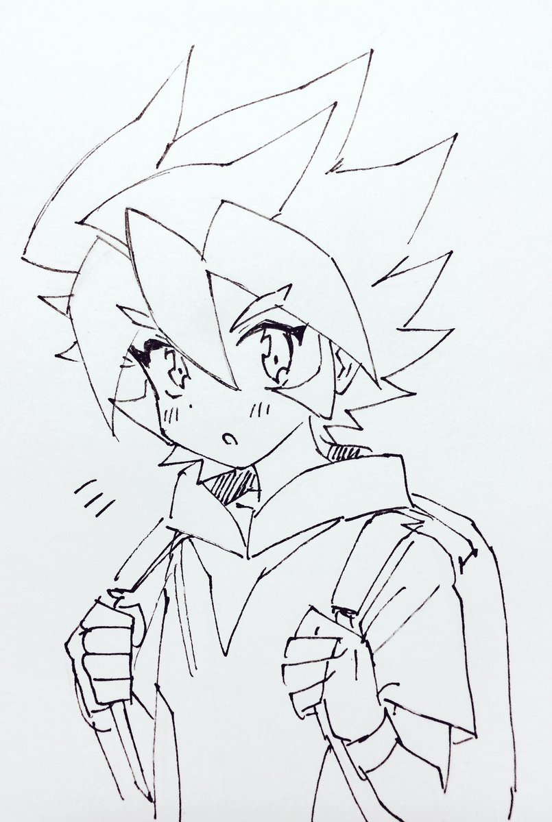 ほんとのほんとに落書きだけどミトイさんとこのダイヤくんが可愛すぎるので勝手に描きました?学校行ってるかどうか分からないけど通学途中に会いたい… 