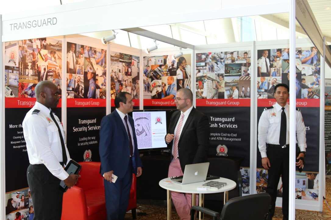 GregWrd's tweet photo. Conference delegates at Transguard's stand talking about the #ASISME Conference Dubai. #Security #UAE https://t.co/KnX3tyKojA