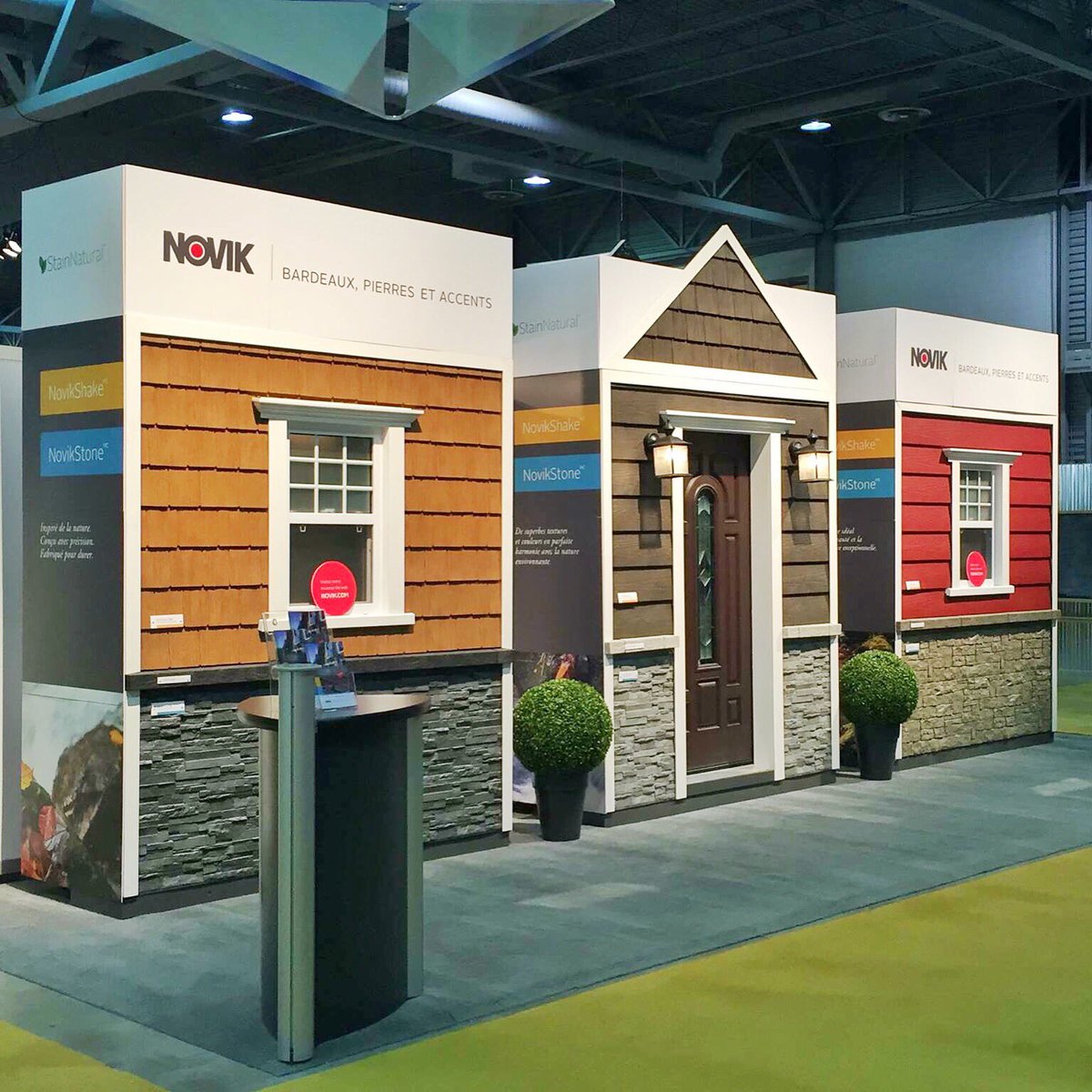 NuHomeSolutions's tweet photo. Check out our siding accent vendor Novik's display at the 2016 Quebec Home Expo! See more at https://t.co/3k7cSSHijV https://t.co/tdLR4bVjnO