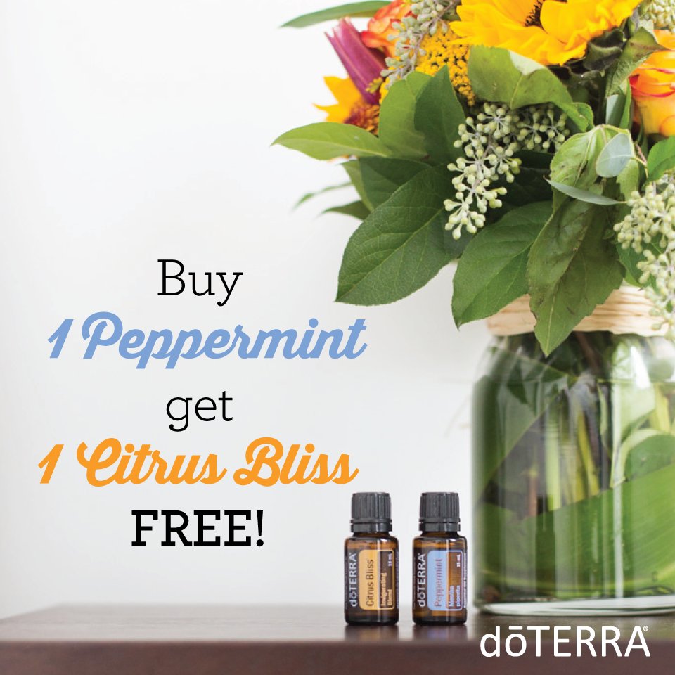 OLiOEssentials's tweet photo. BOGO: Buy dōTERRA Peppermint get Citrus Bliss today only! https://t.co/BpIdlgY2Nj
#doTERRA #BOGO #EssentialOils https://t.co/phK3xgegYh