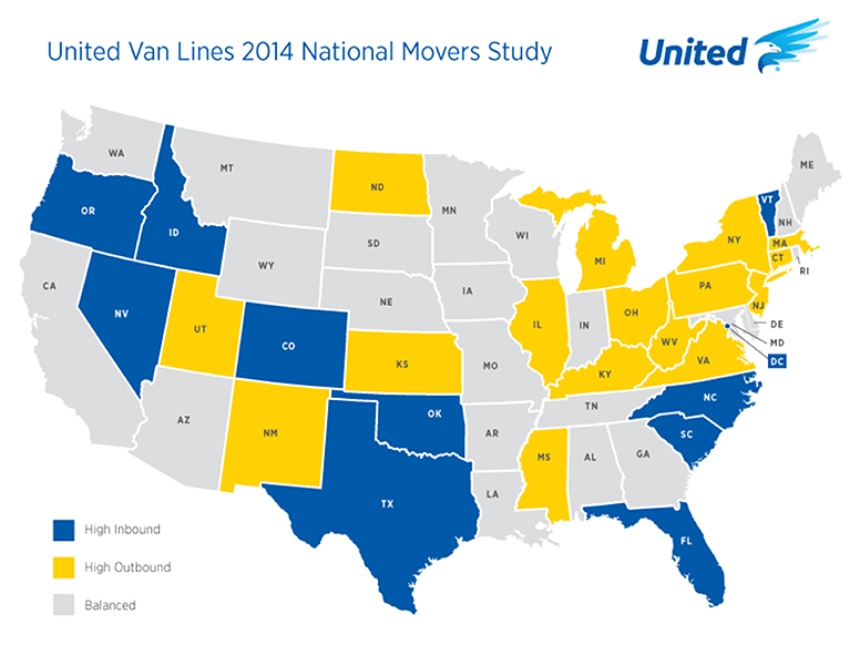 10903's tweet image. UNITED VAN LINES 

2014 STUDY 

OUTBOUND mostly northern states 

@CSPANWJ