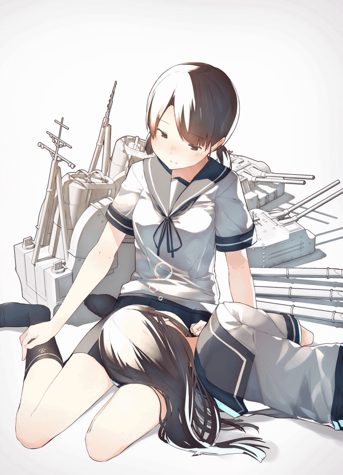 初雪(艦これ) ,白雪(艦これ) 「しらゆきはつゆき 」|フーフーのイラスト