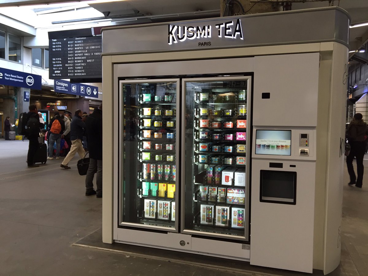 Casa De Papel Gare De Lyon Voyageurs chanceux Distributeur KusmiTea gare SNCF Montparnasse