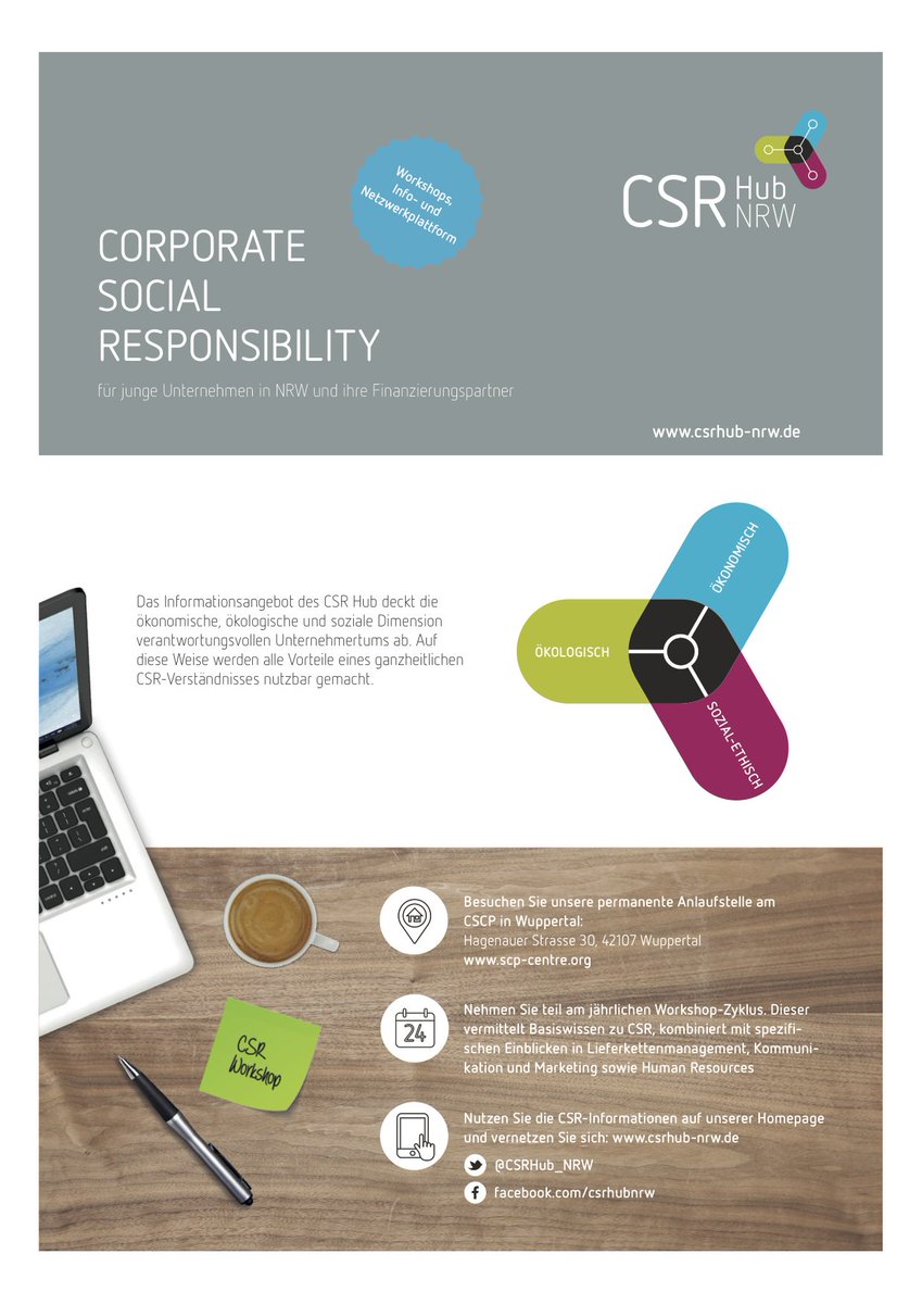CSRHub_NRW's tweet photo. Mehr Infos zum #CSRHubNRW in #Wuppertal folgen bald auf unserer Webseite. Anmeldung: https://t.co/MwFg979mQz https://t.co/klps9msINC