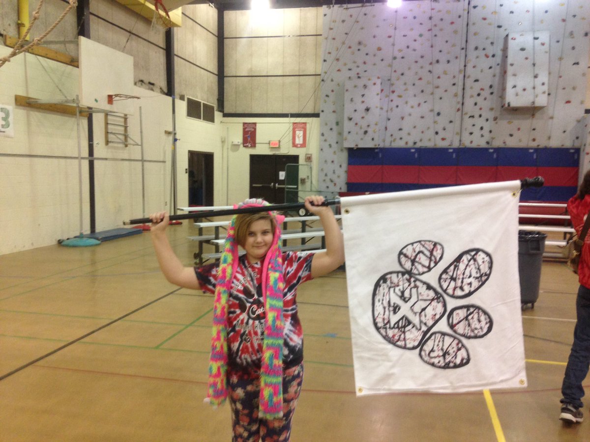 Emma bears the flag! #omgrobots