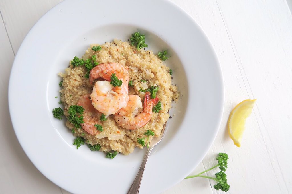 Nooit meer mislukte risotto? Maak hem eens met quinoa. Lekker met gamba's uit de oven beaufood.nl/quinoa-risotto…