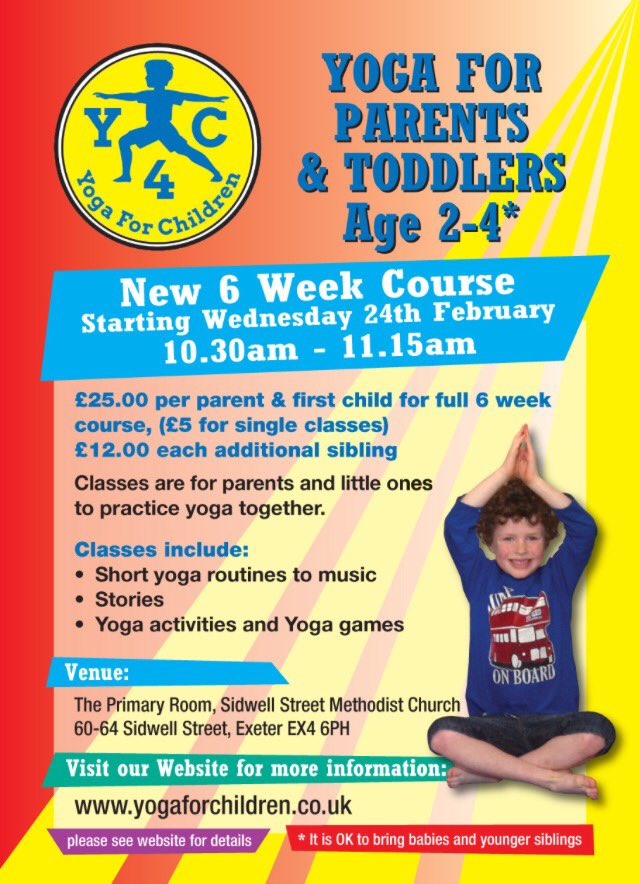 yogaforchild's tweet photo. Parent and toddler #yoga course starts tomorrow #exeter #yogaforchildren https://t.co/R5Rw4gTSXy