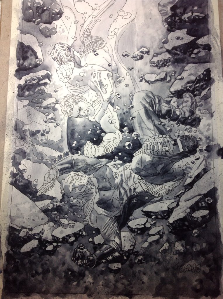 duncanfegredo's tweet photo. Process shots for the Flash #50 Batman vs Superman variant 2/2 ...and I think that's quite enough of that :) https://t.co/OAZOtmNVNV