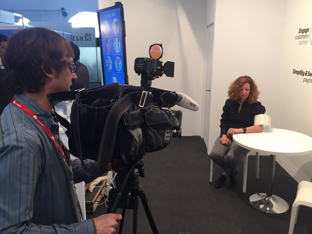 sristol's tweet photo. #ConnectedAssistance Solution from @WorldlineGlobal recorded by @reuters at #MWC16 with @bonnetvirginie1 https://t.co/Pq7bQuV7ZR