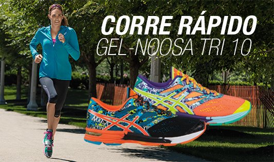 ¿Buscas mejorar tu velocidad? El modelo GEL-NOOSA TRI 10 es la respuesta que esperabas.