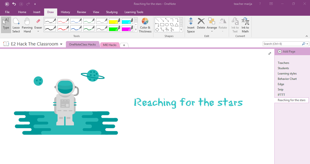 teachermarija's tweet photo. Excited about #msftedu E2 #HackTheClassroom my little brainiacs wrkng on presentation #mieexpert #OneNoteHacks https://t.co/GGdoZcEJ8B