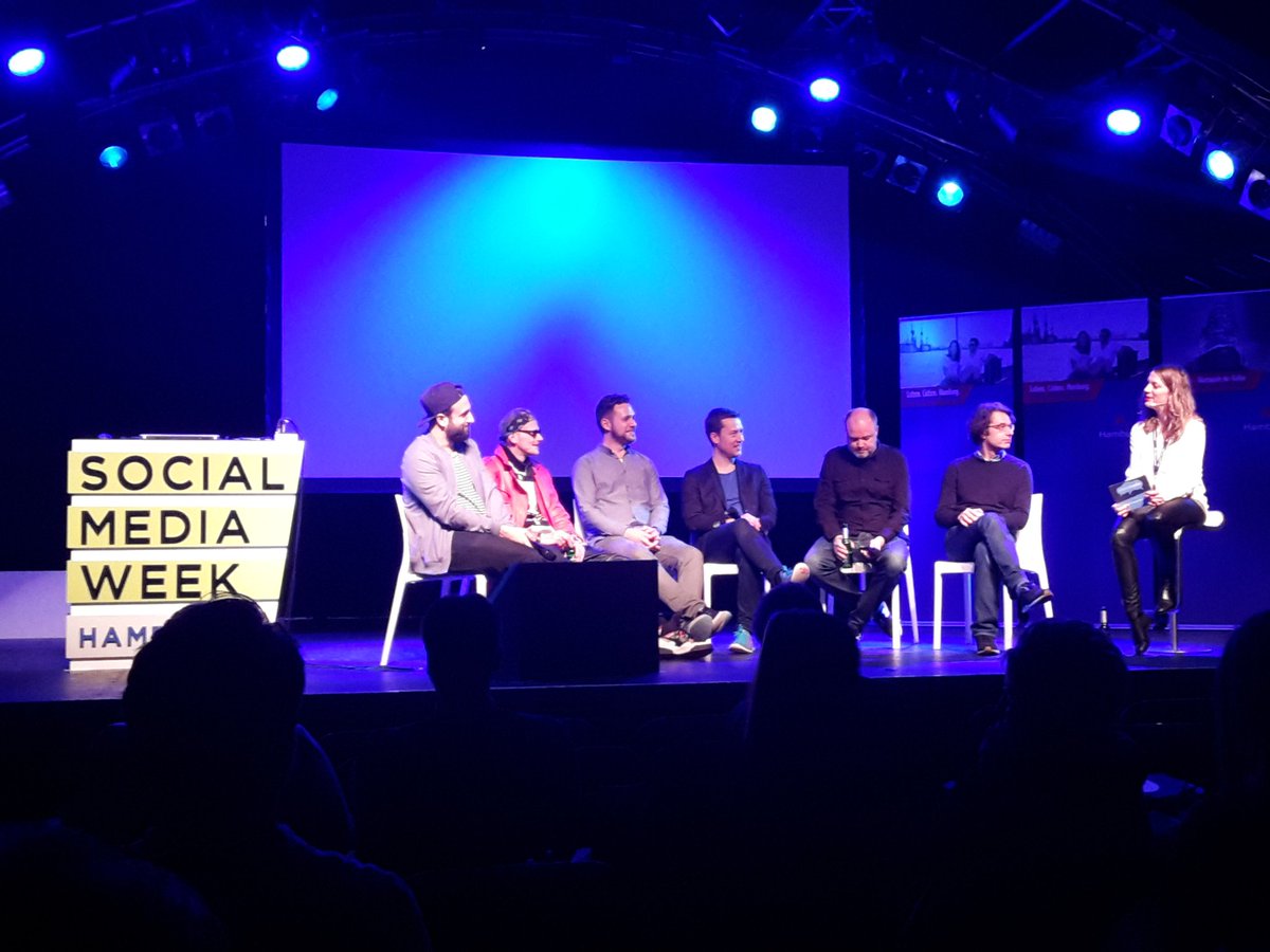 KristinSendler's tweet photo. Thema #VisualTrend bei der #SocialMediaWeek Hamburg. Warum sitzen da außer der Moderatorin nur Männer??? #smwhh https://t.co/TNEDlNvvJo
