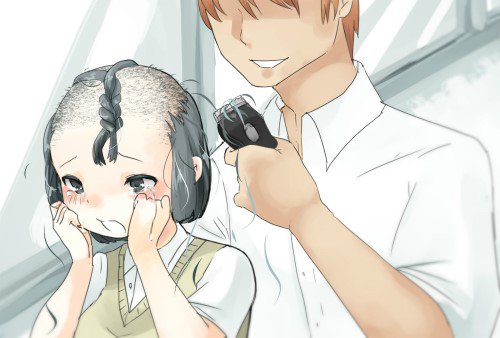 剃髪のtwitterイラスト検索結果 古い順