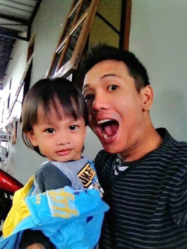 With kesayangan....anak lanang