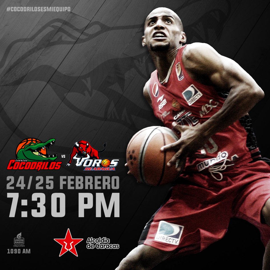 Este miércoles 24 y jueves 25 de febrero nos enfrentaremos a Toros de Aragua en el PNU! #SomosCocodrilos