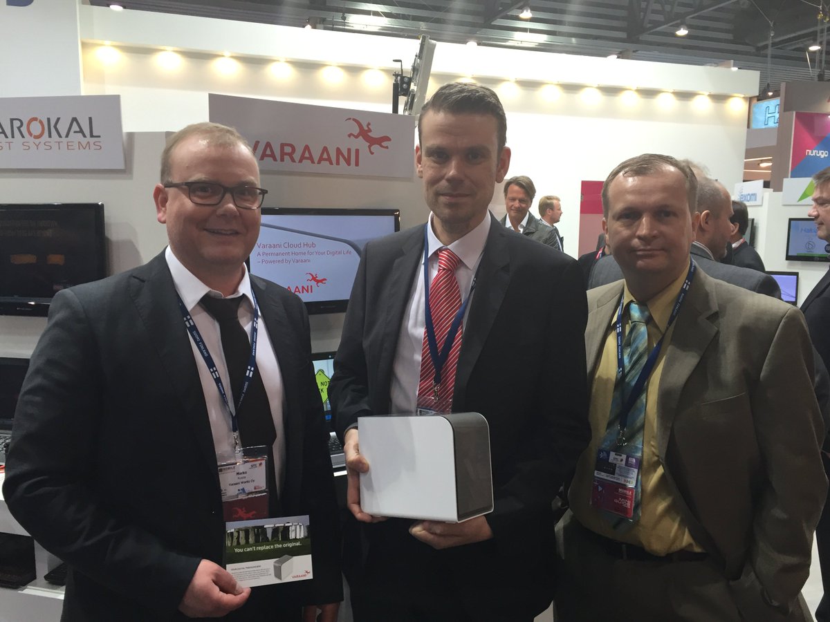 FinproFi's tweet photo. Varaani team launches world's 1st personal cloud service #MWC16Finland 1E04 Hall 1 #MWC16 https://t.co/tLFziUkopS https://t.co/rpKCk1B5Bk