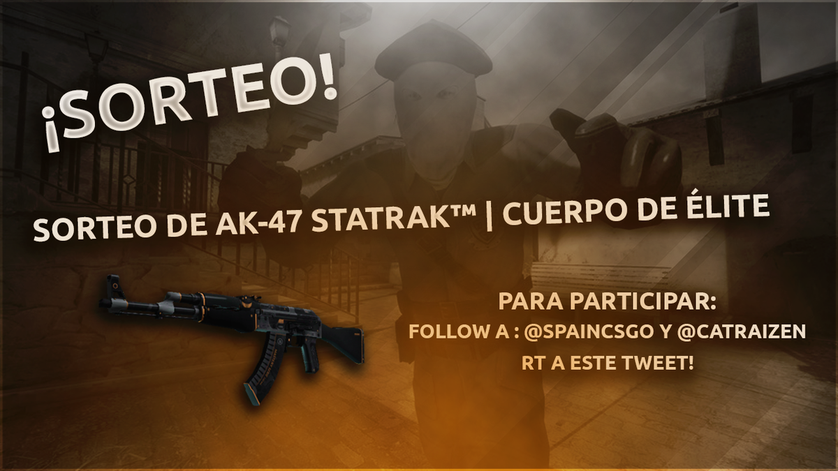 Spaincsgo's tweet image. Nuevo sorteo de una AK-47 tremenda!

Para participar seguirnos a nosotros, a @catraizen + RT

Finaliza el 1 de Marzo