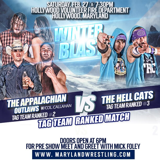 MCWWrestling's tweet photo. .@ColonelCallahan &amp; his #AppalachianOutlaws take on  @The_Hell_Cats THIS SATURDAY!
https://t.co/2SK0h0zut6 #THC https://t.co/3THfx6TPRw