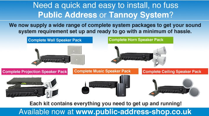 Public_Address's tweet image. Need a simple to install all in one PA/Tannoy system? Take a look at our complete packages public-address-shop.co.uk/self-install-c…