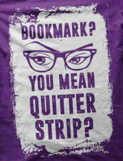 lyonslibrary's tweet photo. #quitterstrip #lyonslibrary #bookmarksareforsissies https://t.co/YmMfkpbNPO