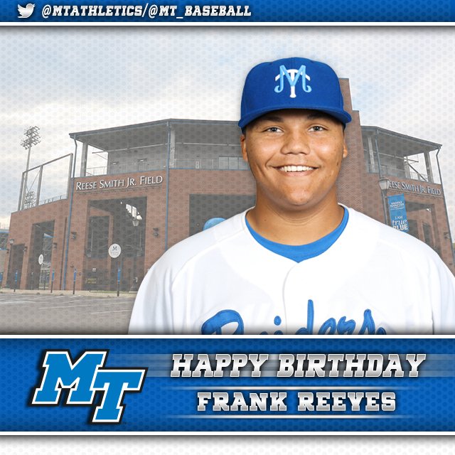 MT_Baseball's tweet photo. RT to wish Frank Reeves a Happy Birthday! #BlueRaiders https://t.co/jGmLHdQp2U