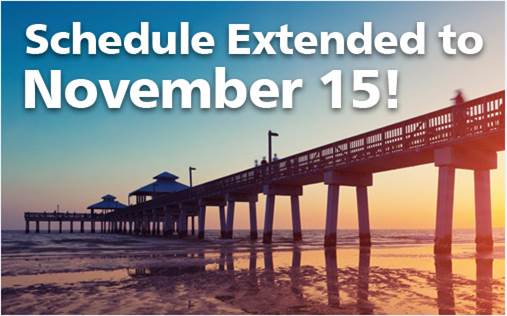 Allegiant's tweet photo. Our schedule has now been extended through the fall! Book now at https://t.co/cmJSbpL3oP https://t.co/wre3TWYaxP