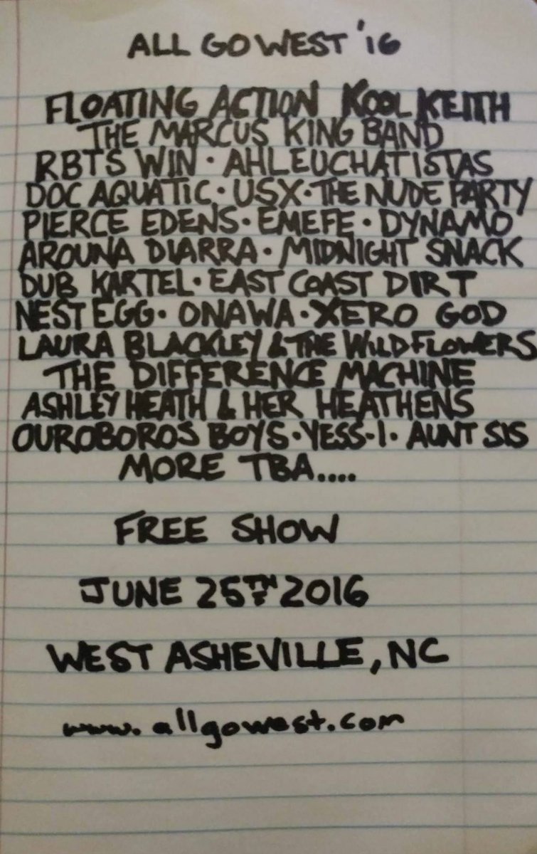 #allgowest #westasheville #avlmusic #lineupannouncement #MoreToCome