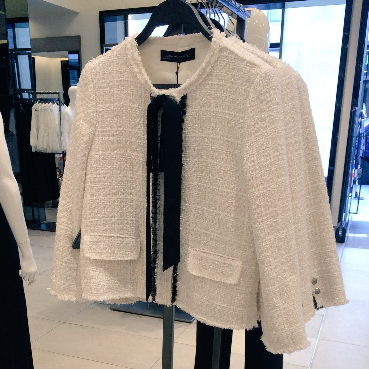 boucle jacket zara