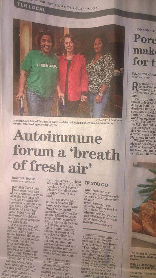AutoimmuneAssoc's tweet image. Autoimmune forum is ‘breath of fresh air’ on.tdo.com/1XywZYF Thanks to @tdonline for its support of the event.