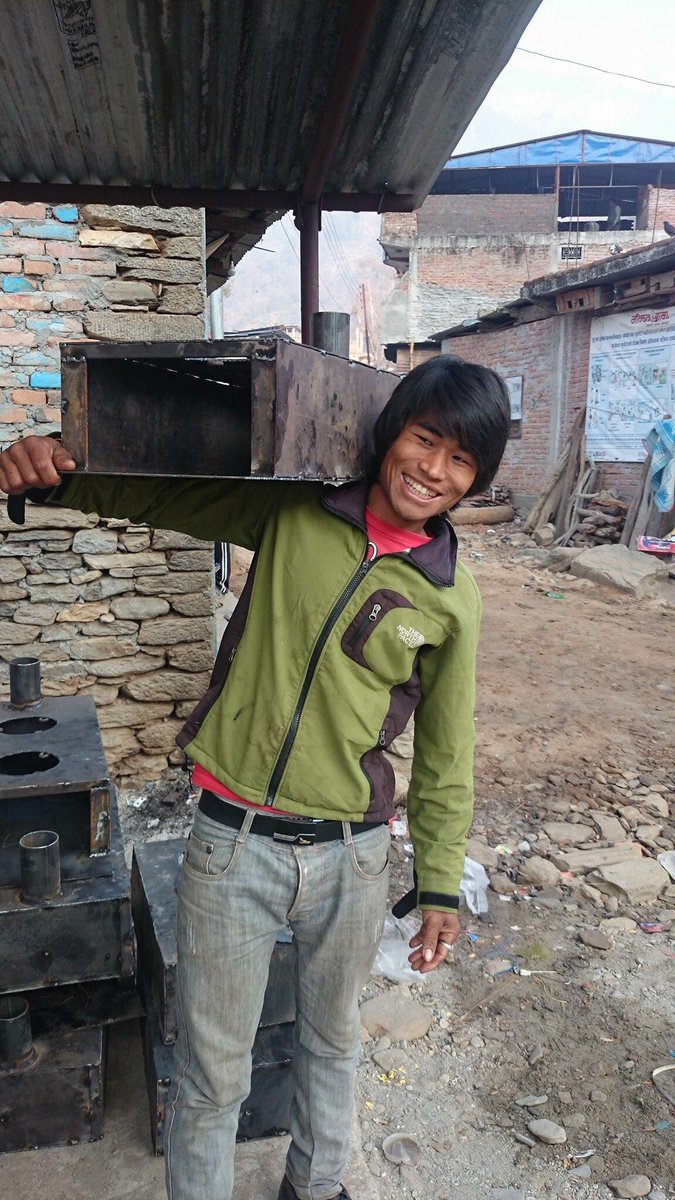 Php_intl's tweet image. Smiling villager after receiving a stove from our smokeless stove campaign #cleanair #rebuildnepal