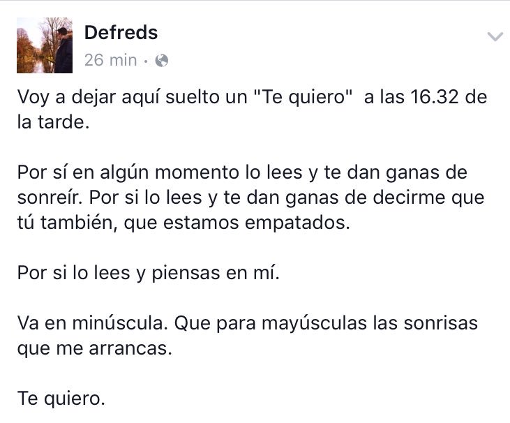 Natalia_rguez17's tweet photo. Voy a dejar suelto un "Te quiero".

Va en minúscula. Que para mayúsculas las sonrisas que me arrancas. 

Te quiero. https://t.co/szwX0dfR6o