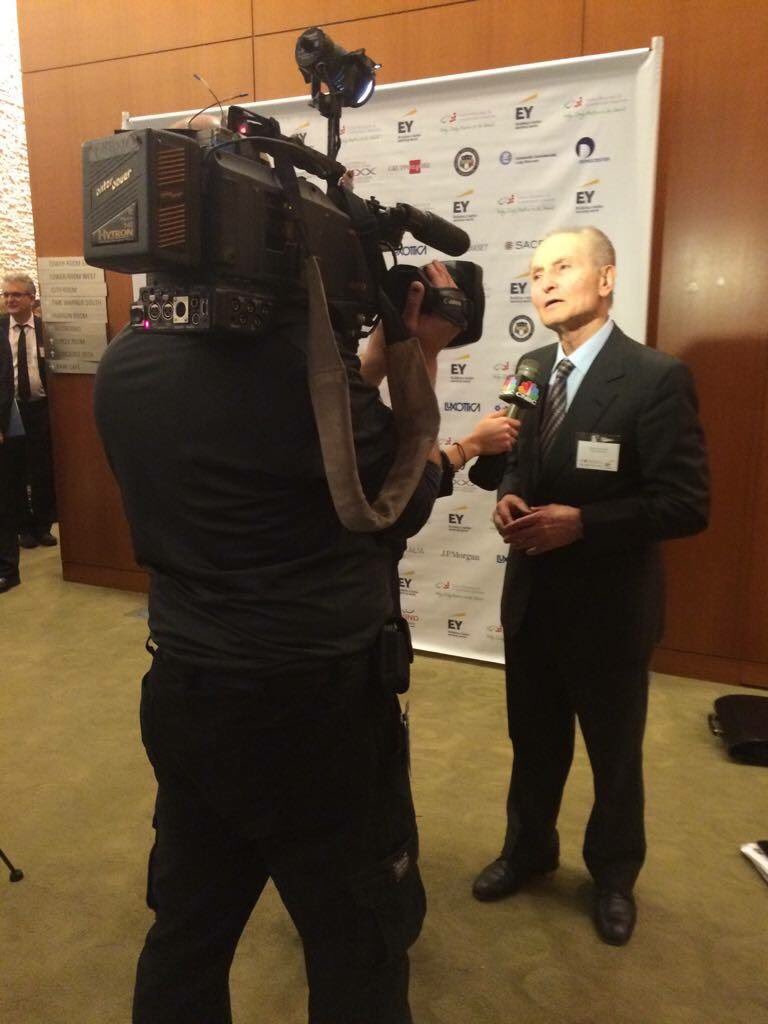 SallyFischerPR's tweet photo. Professor #DominickSalvatore interviewed by @CNBC #ItalymeetsUSA16 #IRGsummit https://t.co/tqVBs89Ybb