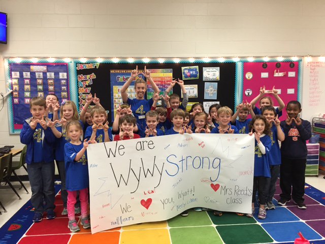 kreedmpe's tweet photo. Our class is #WyWystrong! We love you Wyatt! https://t.co/tEnL3VGmHB