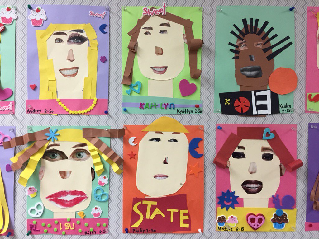 GilbertElem's tweet photo. Self-portrait collages of some super talented artists. #gilbertpride https://t.co/dUdW1eME3y