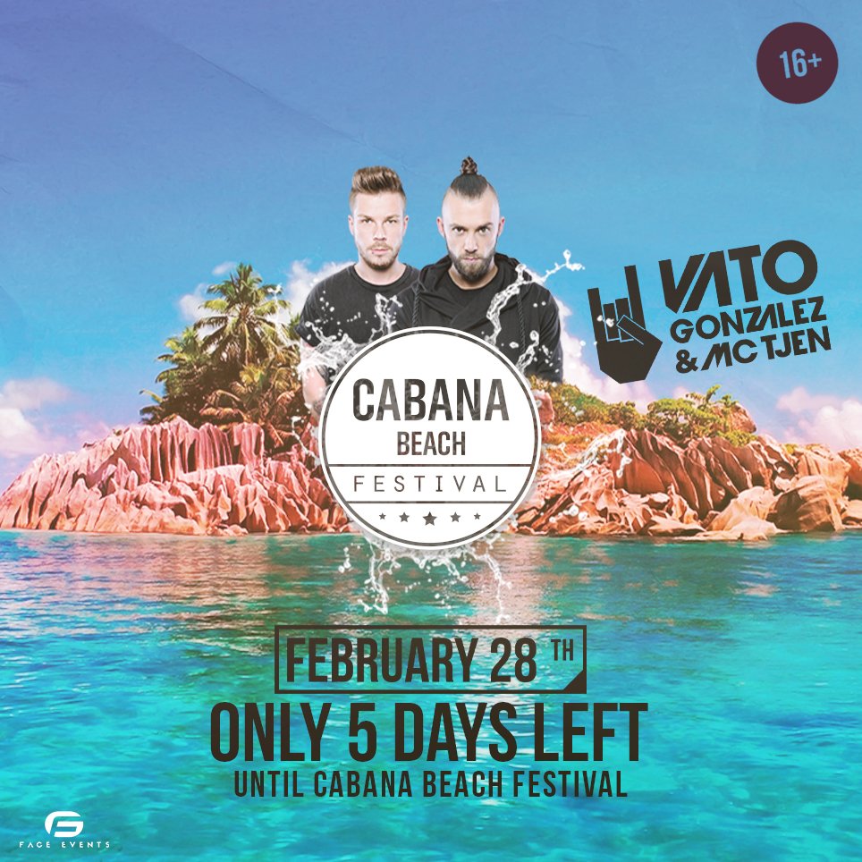 5 Days Left until Cabana Beach Festival ! See you this Sunday !