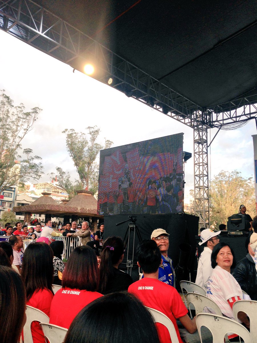 beapuyot's tweet photo. Baguio: Success! To all who attended, Maraming Salamat Poe and Chiz Be With You! #YouthForChiz #ChizIsChange https://t.co/3l29zFPILp