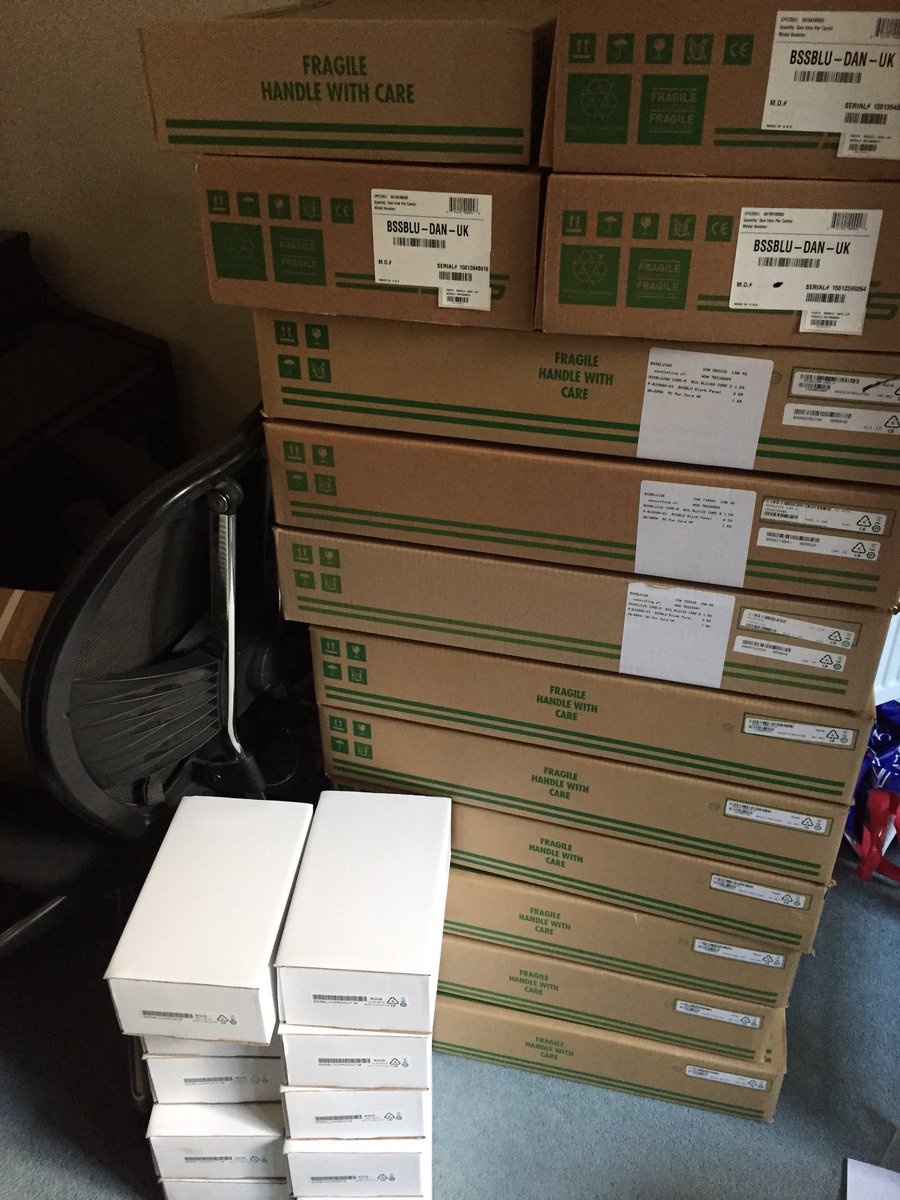 EdManwaring's tweet image. BLU is the new Green! Big stack of Soundweb London arrived ready for installation next week #bss #audio  #Soundweb