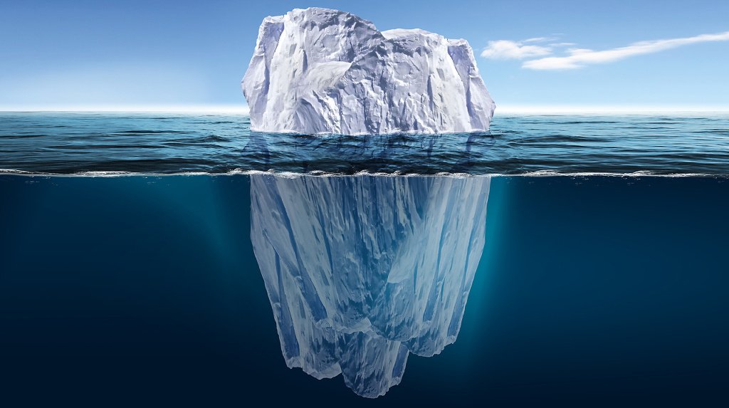 Какая часть айсберга над водой. Айсберг под водой и над водой. Айсберг. Айсберг фото. Вершина айсберга.